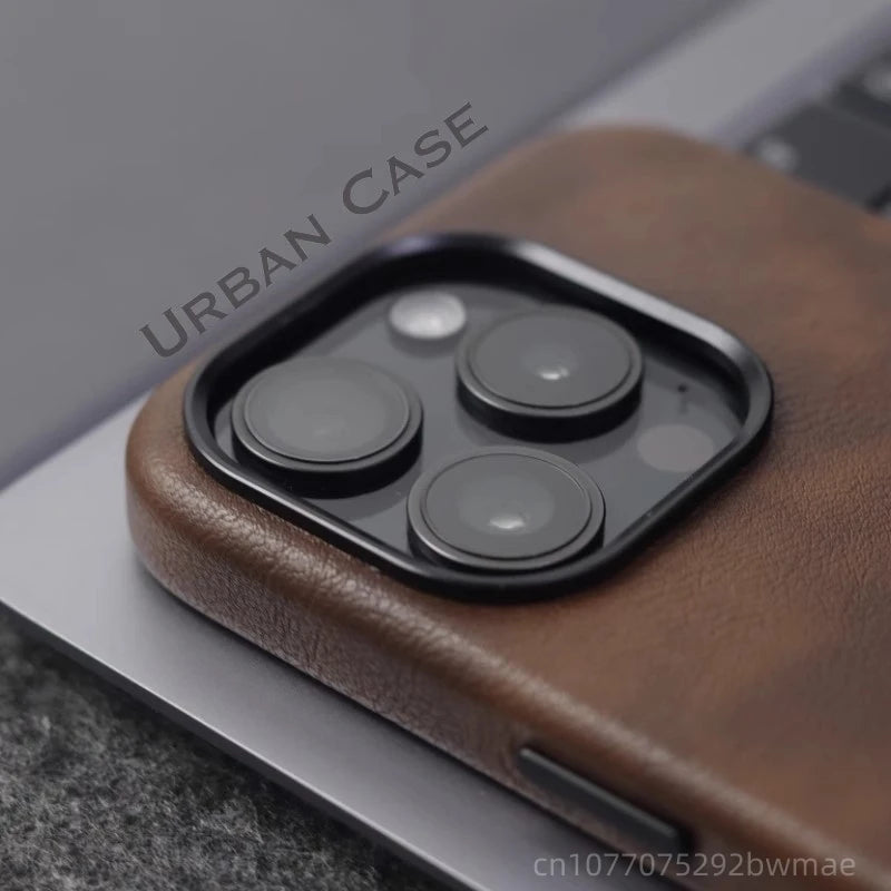 Case Magnética de Couro Genuino
