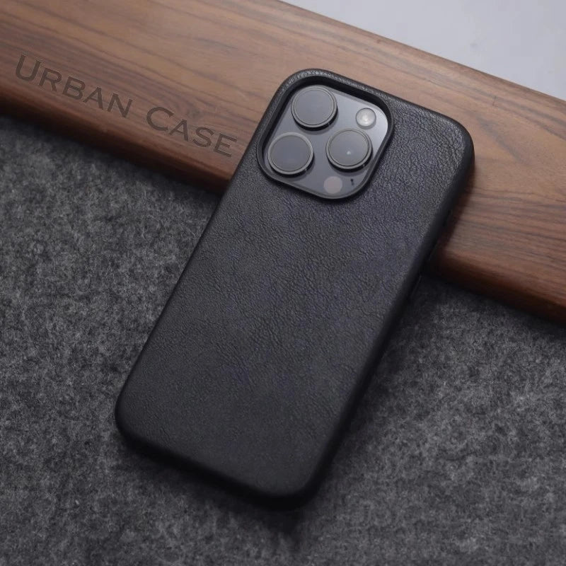 Case Magnética de Couro Genuino