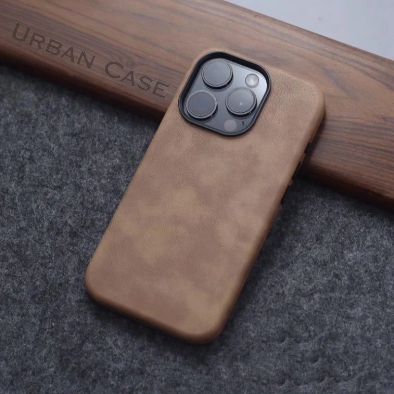 Case Magnética de Couro Genuino